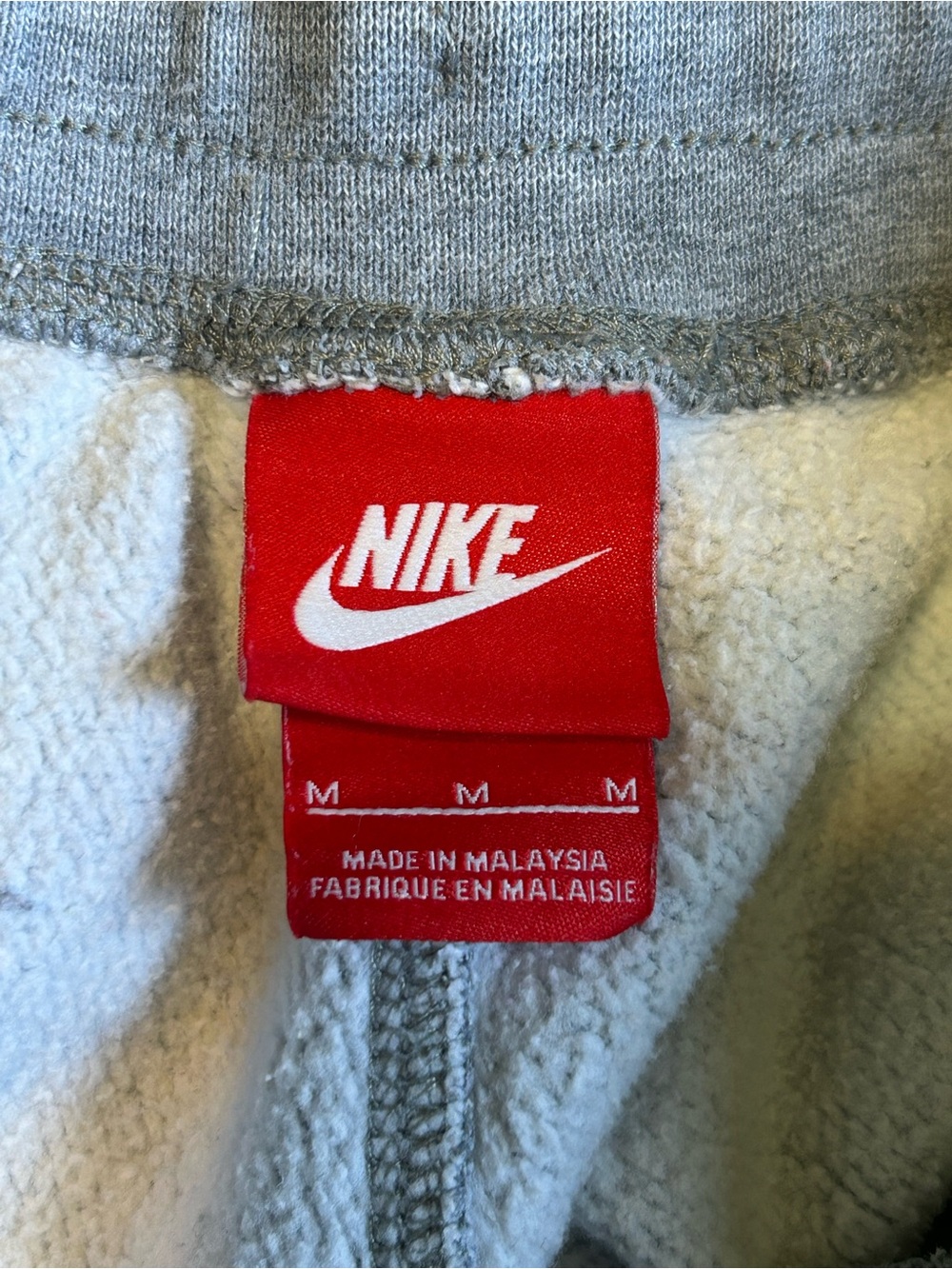 Y2K Nike Gray Wide Leg Fleece Sweatpants Womens Medium - Picture 12 of 13